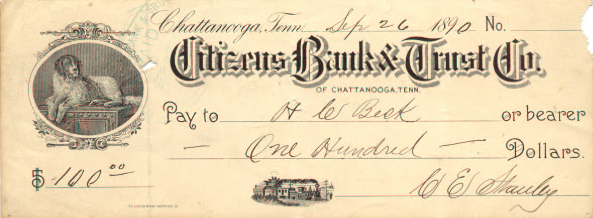 Citizens Bank & Trust Co 9-26-1890